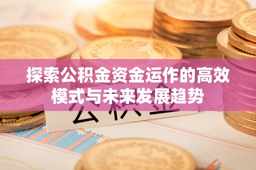 莒光探索公积金资金运作的高效模式与未来发展趋势